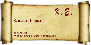 Kassa Emma névjegykártya