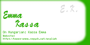 emma kassa business card